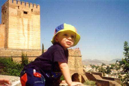 Alex checks out the view from the Alhambra