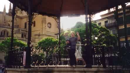 The
gazebo in the Plaza Mayor