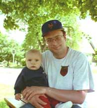 On a bench in
Williamsburg with Daddy